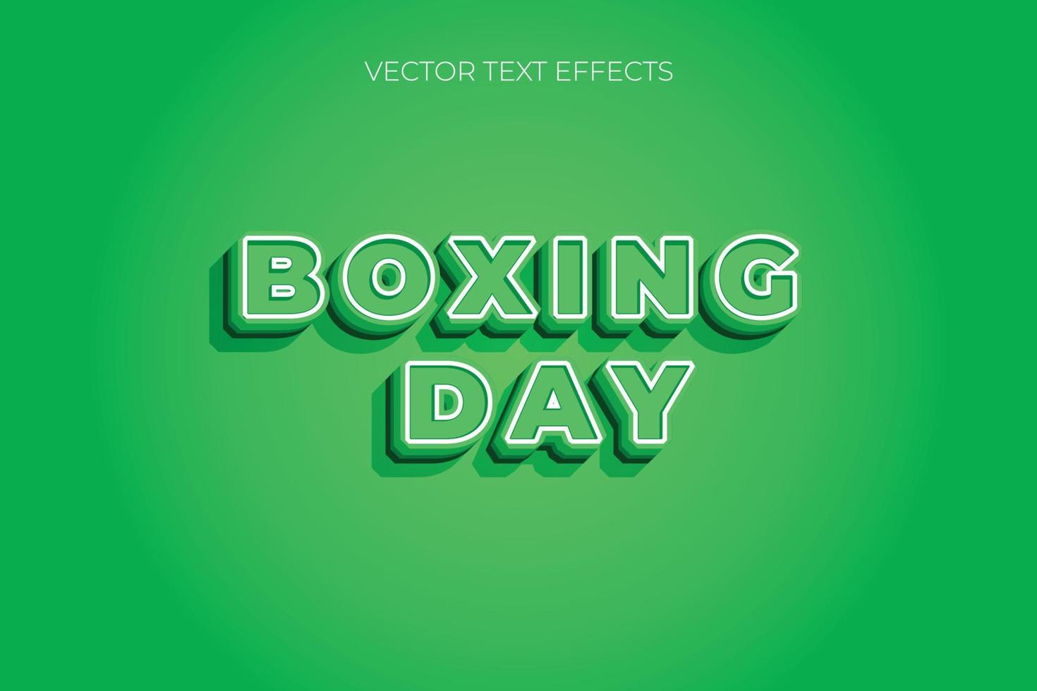 Boxing Day Texteffekte modernes Design freier Vektor