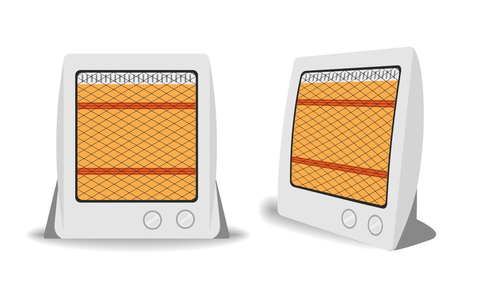 lufterhitzer infrarot orange glühen heizung lüftung und klimaanlage vektorillustration vektor