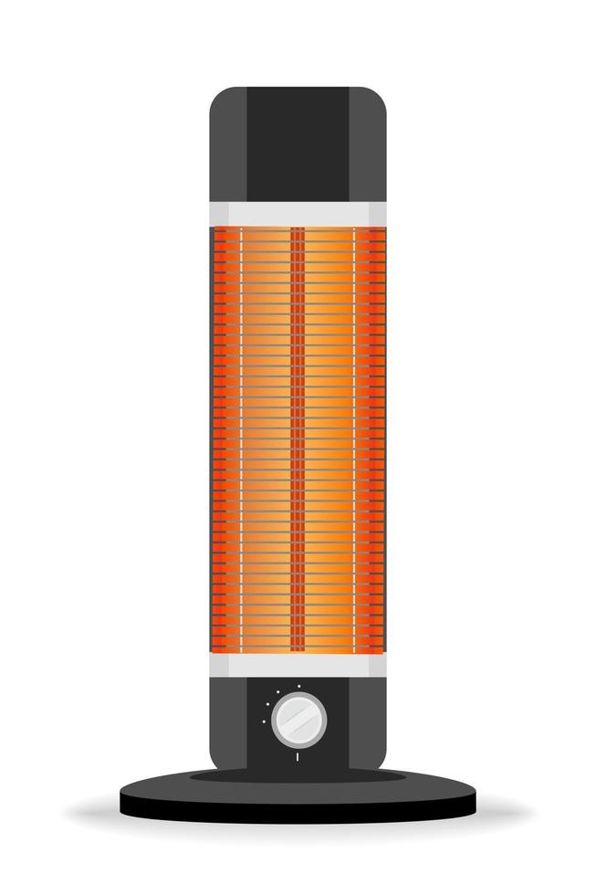 lufterhitzer infrarot orange glühen heizung lüftung und klimaanlage vektorillustration isoliert vektor