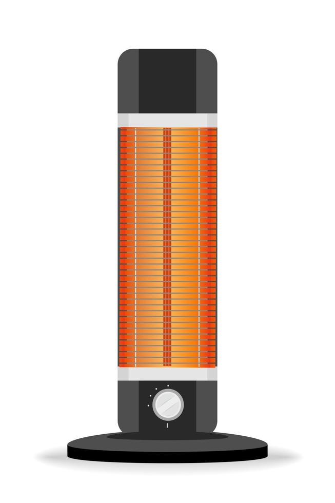 luftvärmare infraröd orange glöd värme ventilation och luftkonditionering vektor illustration isolerade