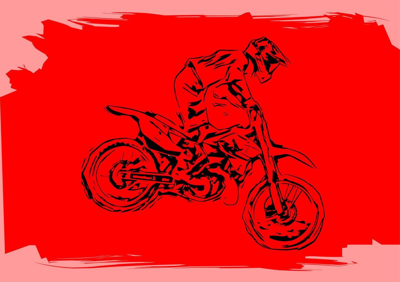 Motocross-Sprung-Silhouette-Vektor vektor