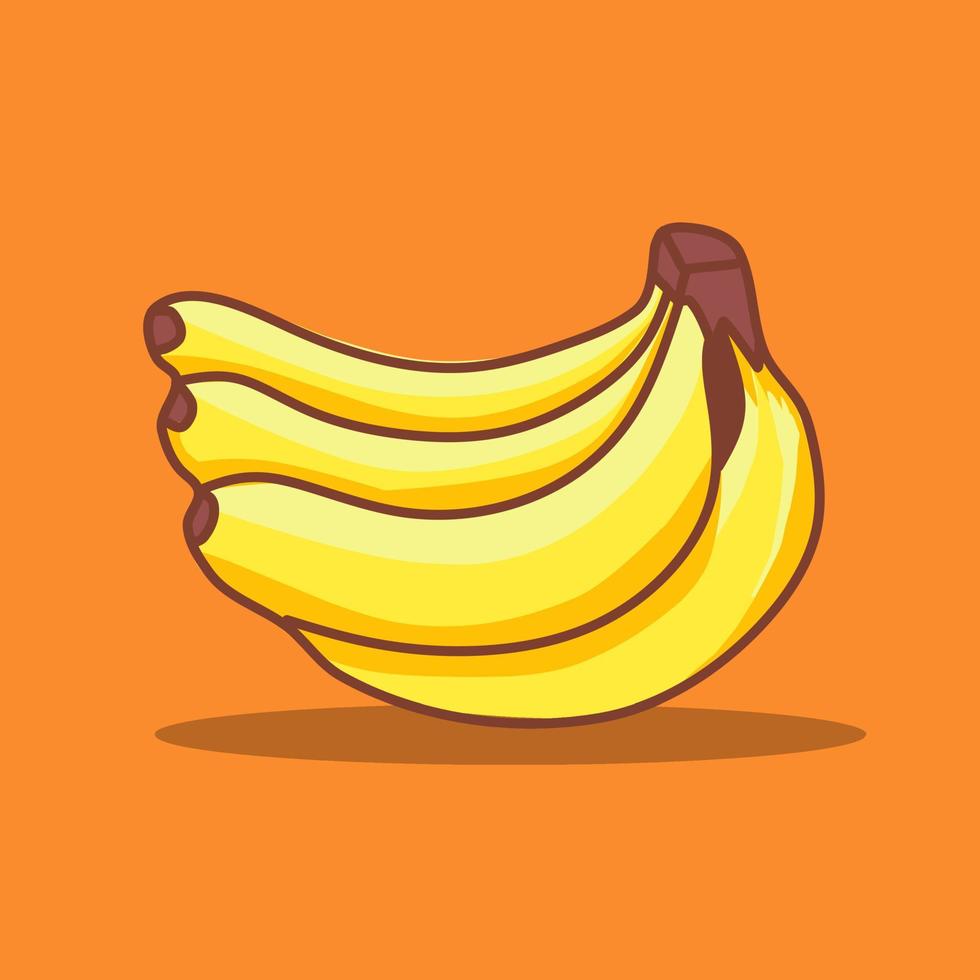 vektordesign av bananer, med en kombination av gult och orange som matchar och ser original ut. vektor