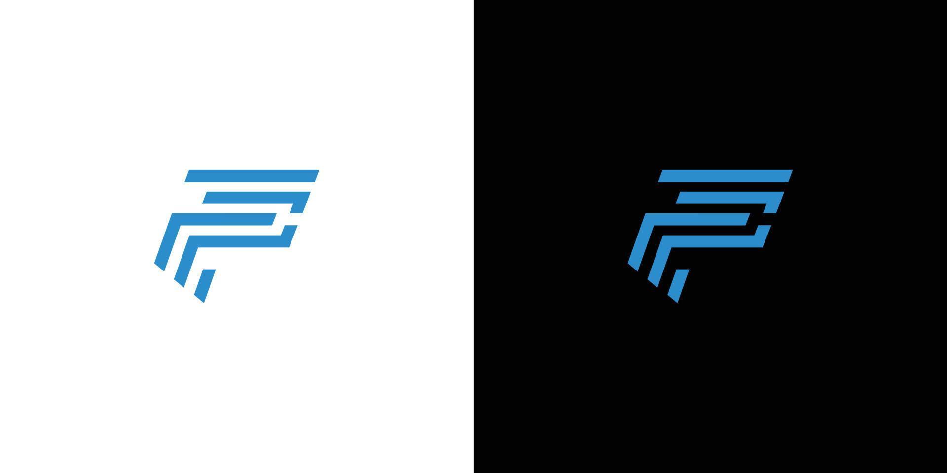 sofistikerad och modern fp-bokstavsinitial logotypdesign vektor