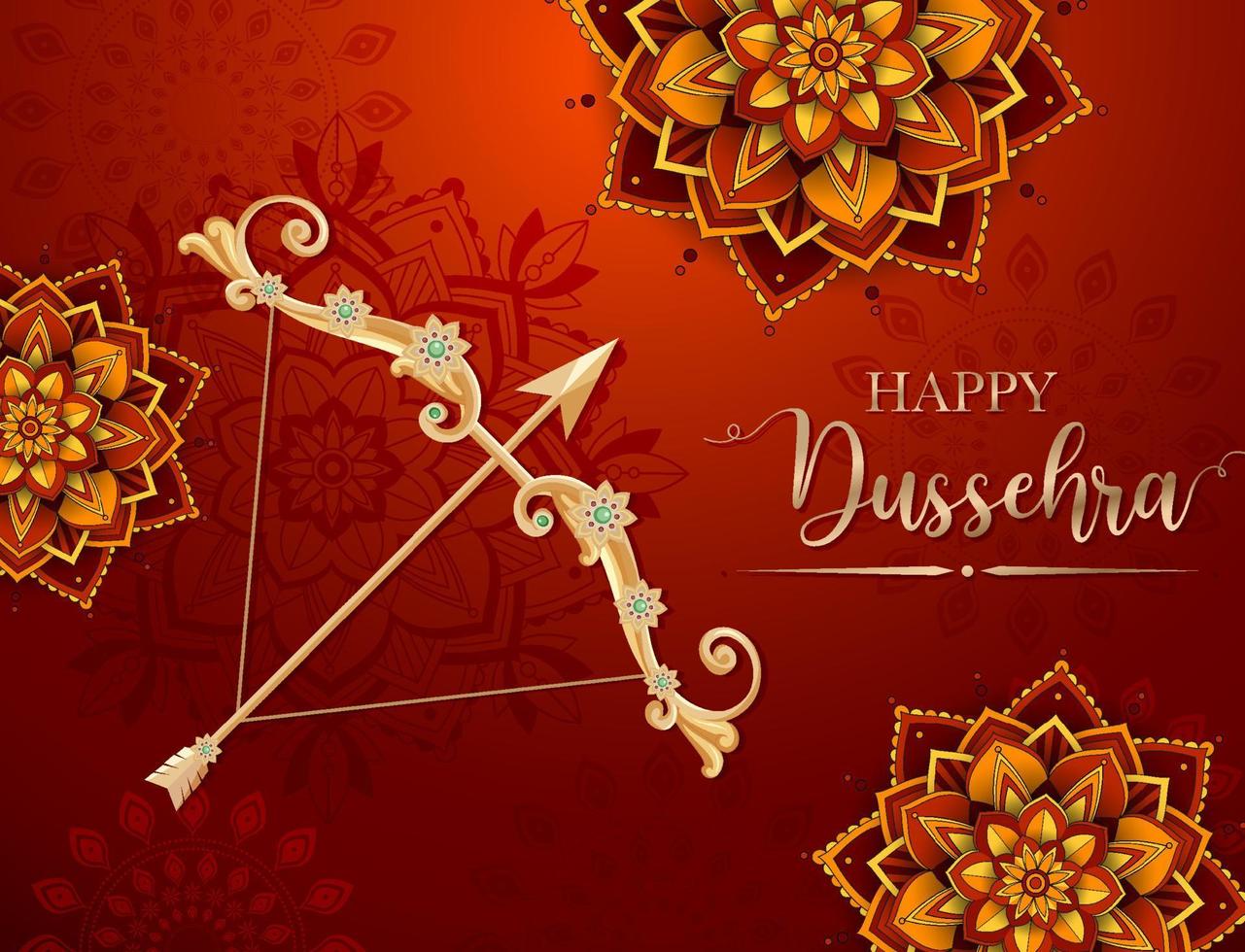 glückliches dussehra-festival-plakatdesign vektor