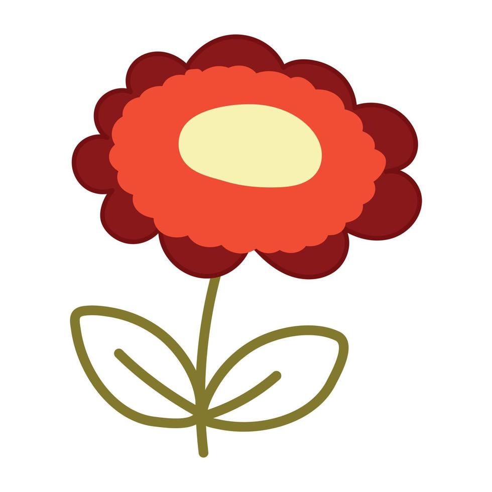 perfekte Doodle-Ikone von Floweret vektor
