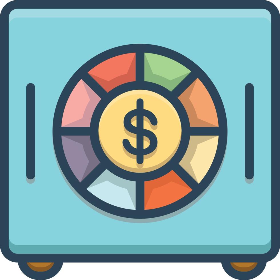 färgglad ikon för pengar vektor