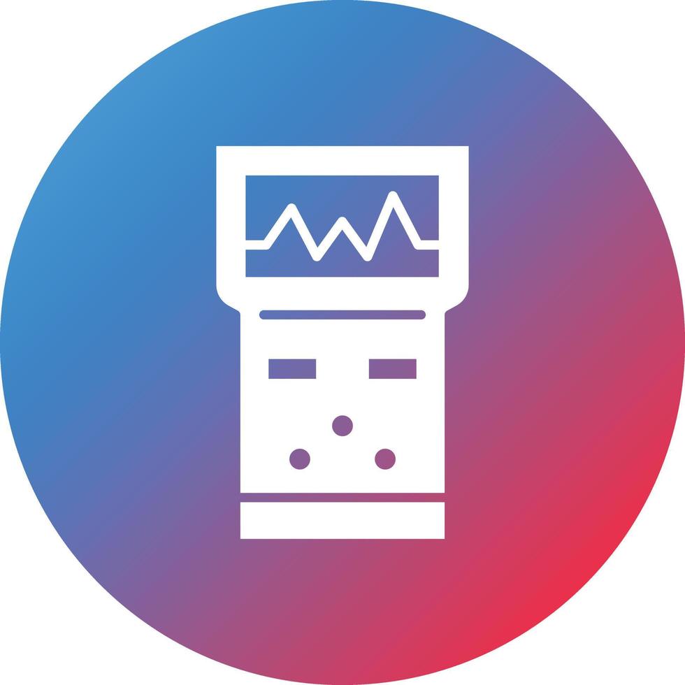 Hintergrundsymbol für den Glyphenkreis des Analysators mit Farbverlauf vektor