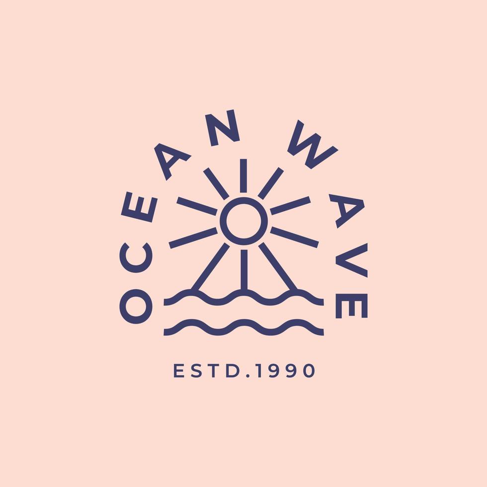 Ocean Wave Logo Vektor minimalistisches Design