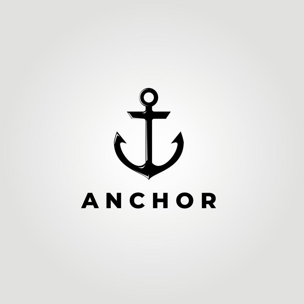 ankare vektor logotyp ikon nautiska maritima havet havet båt illustration symbol