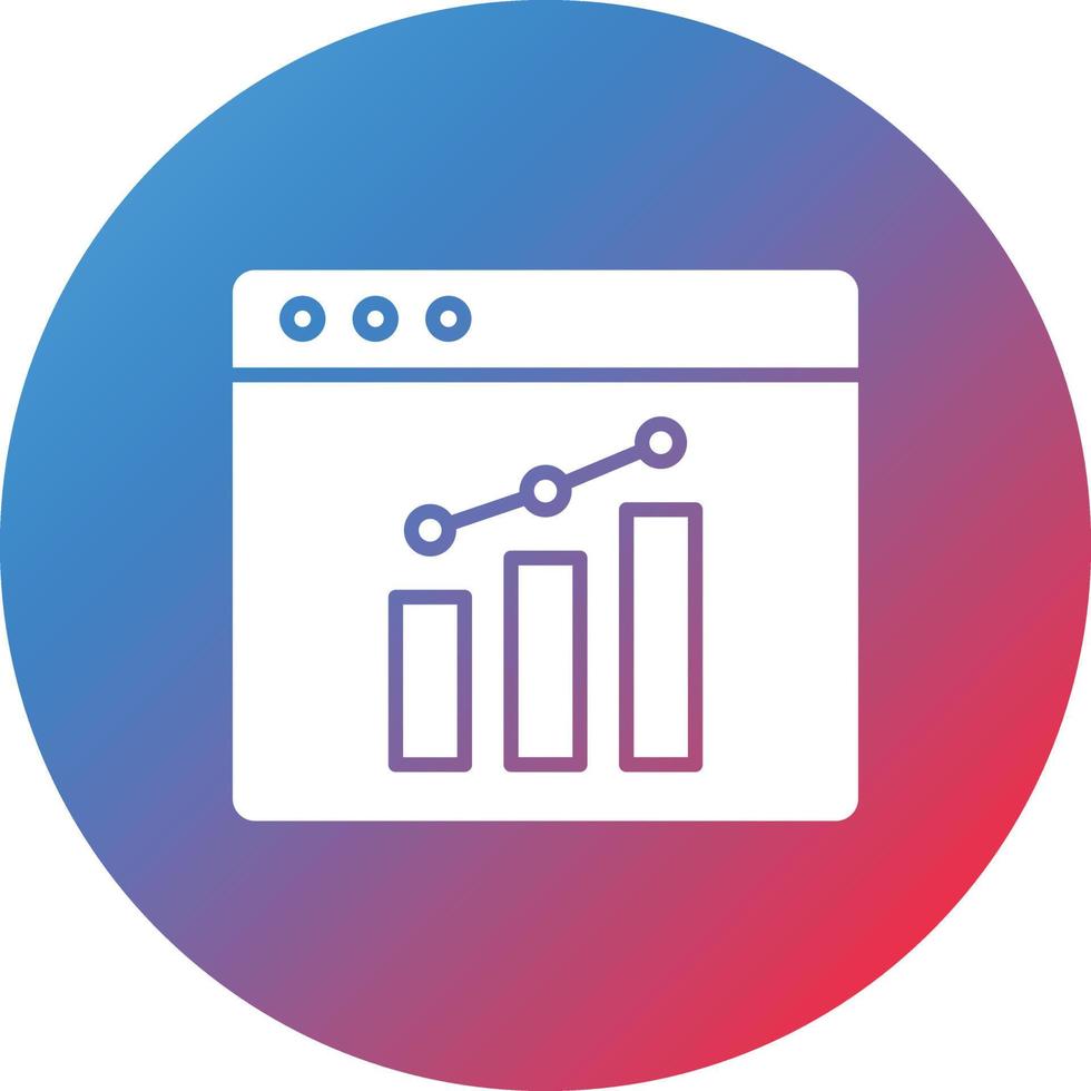 Aktienmarkt Webseite Glyphe Kreis Farbverlauf Hintergrundsymbol vektor