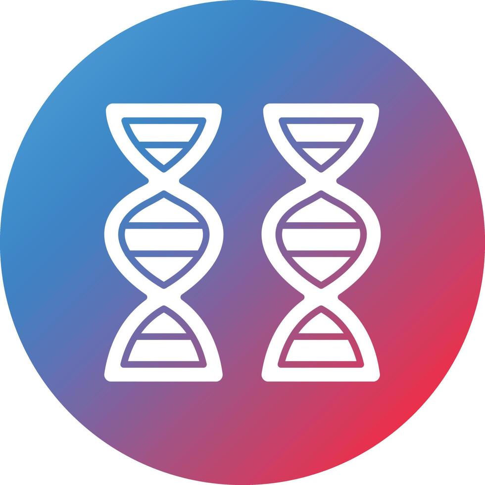 DNA-Glyphe Kreis Farbverlauf Hintergrundsymbol vektor