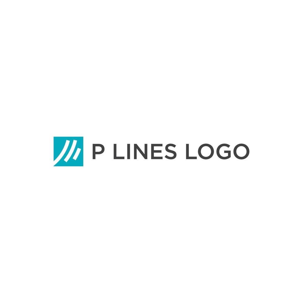 p-Linien-Logo-Design-Vektor vektor