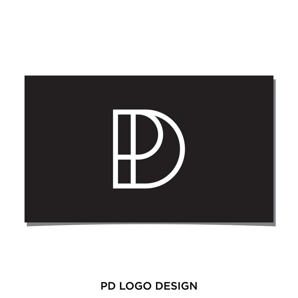 pd- oder dp-Logo-Design-Vektor vektor