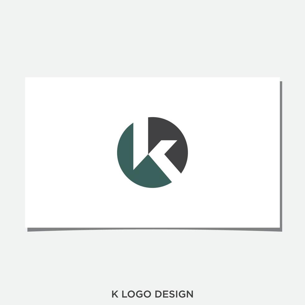 k negativer Raum Logo Design Vektor