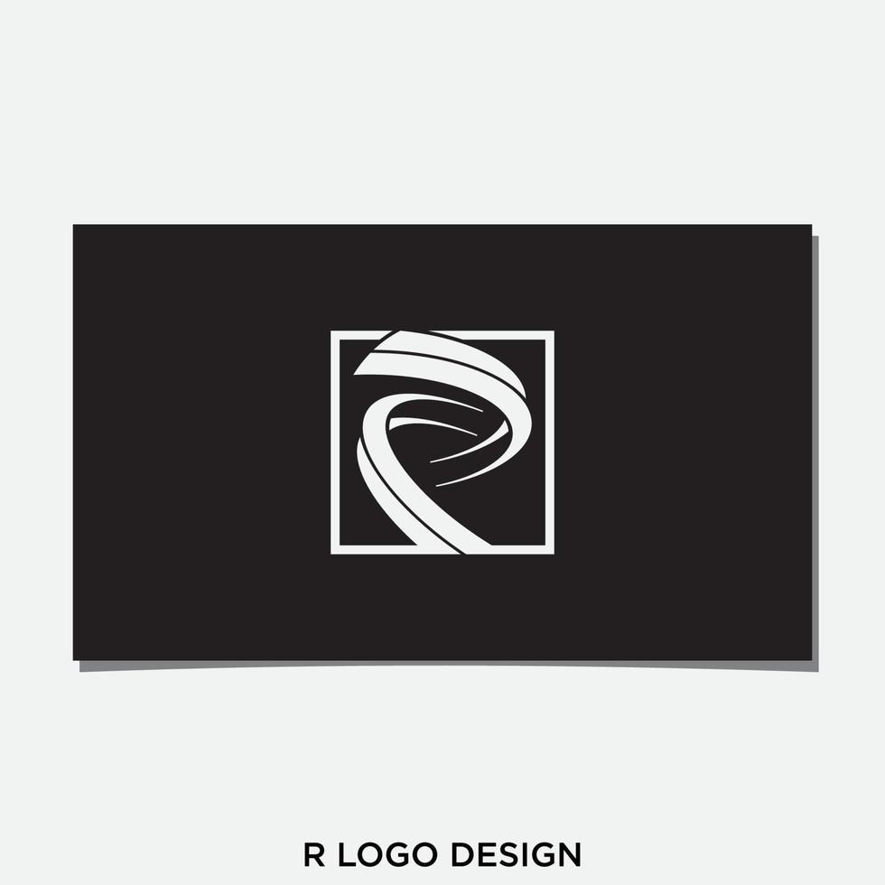 dynamisk r vektor logotypdesign