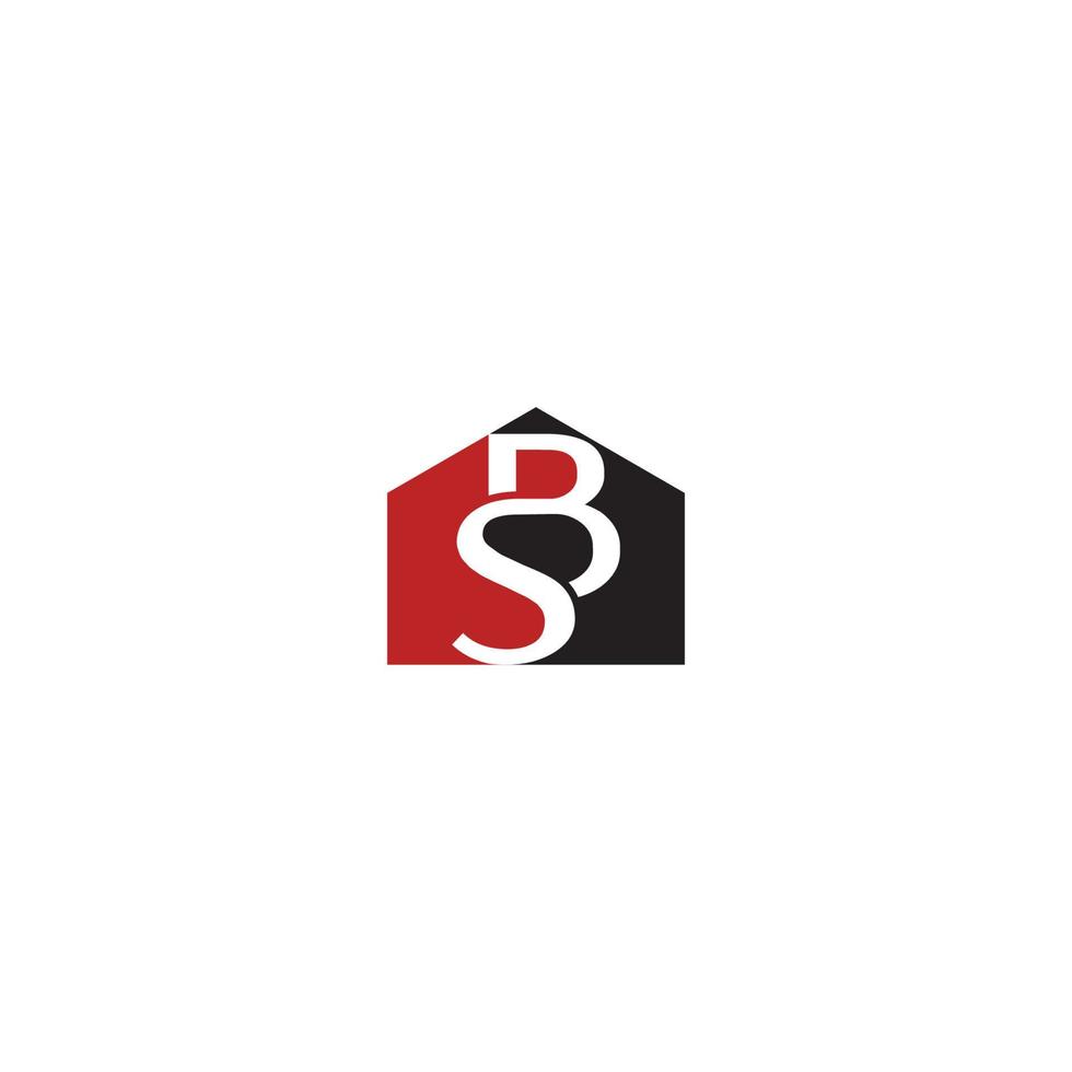sb-Haus-Logo-Design-Vektor vektor