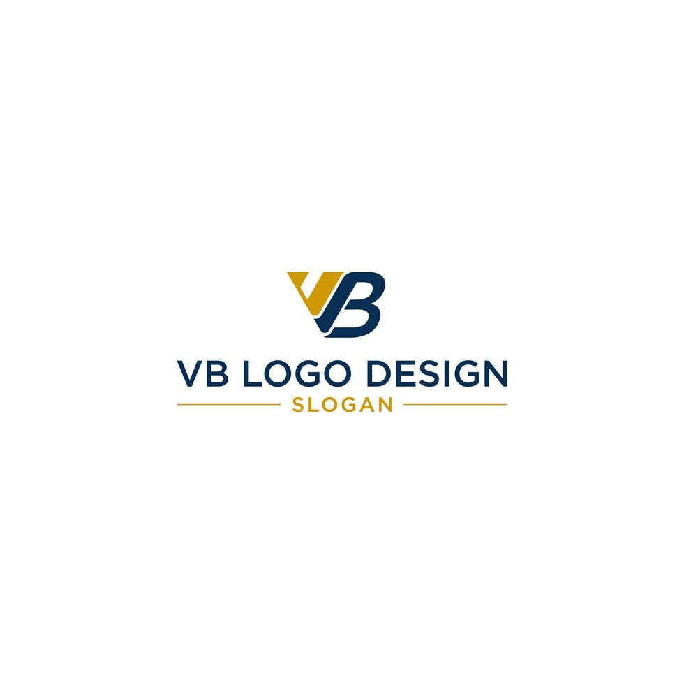 V- und B-Logo-Design-Vektor vektor