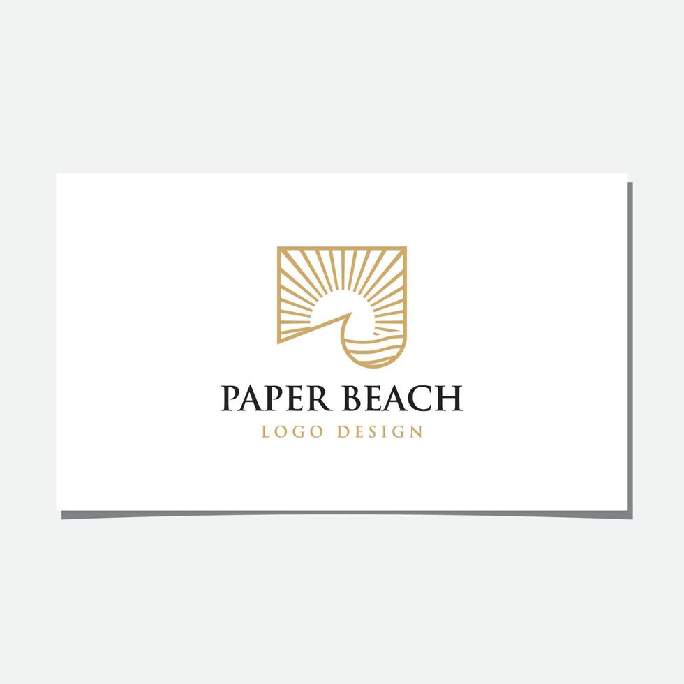ocean papper eller ocean dokument logotyp design vektor