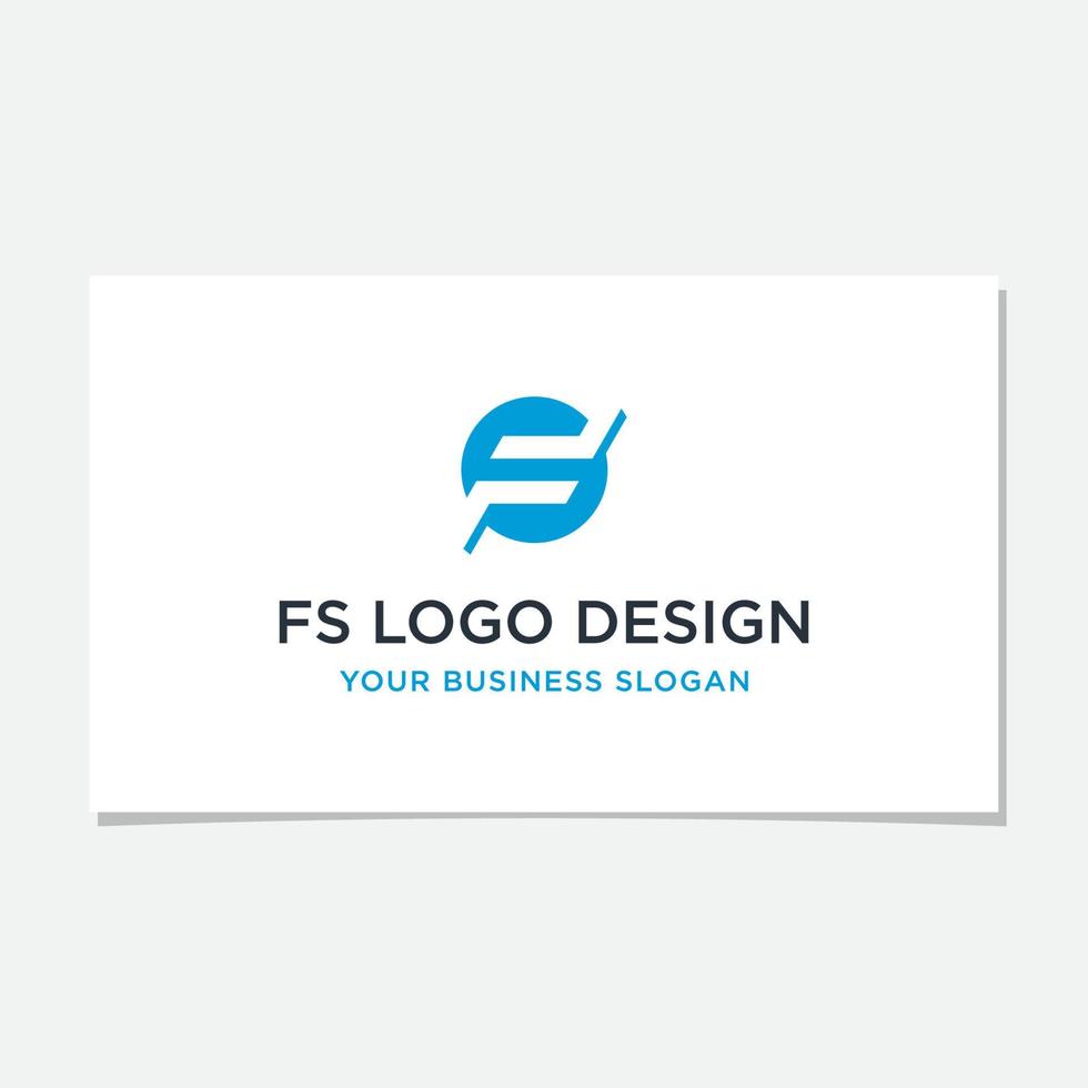 fs initial logotyp design vektor