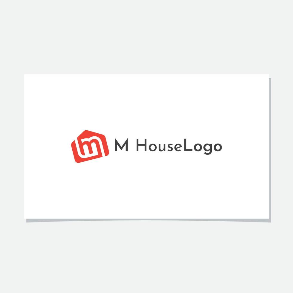 lustiges Home-Logo-Design mit M-Initiale vektor