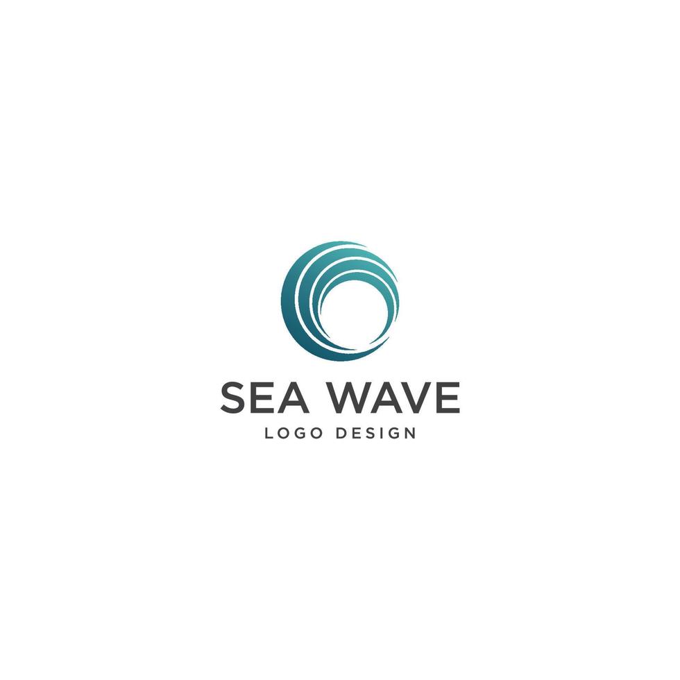 ocean wave logotyp design vektor