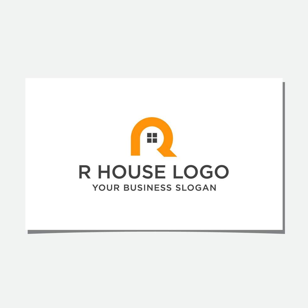 r hus logotyp design vektor