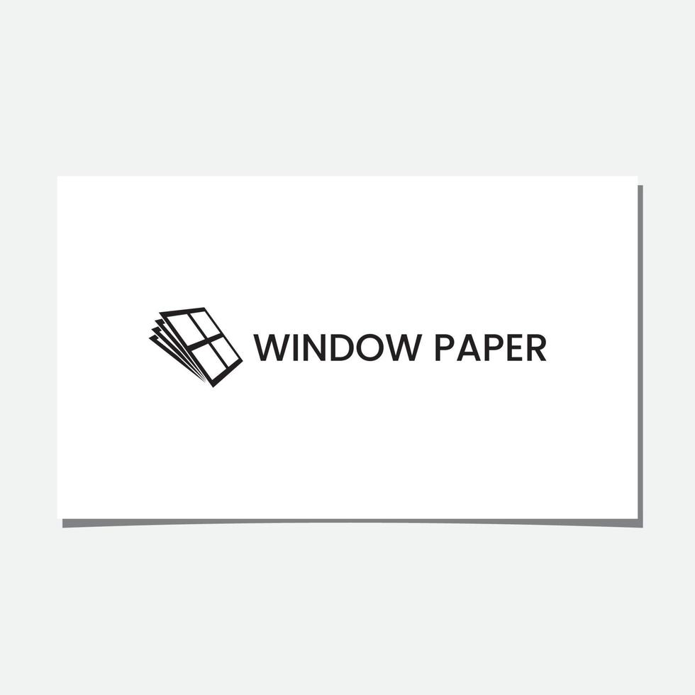 Fensterpapier-Logo-Designvektor vektor