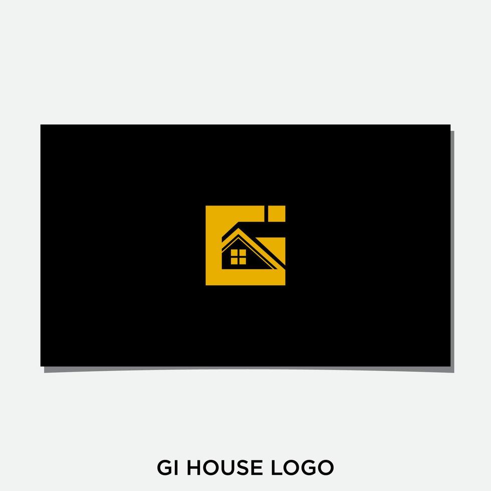 Gi-Haus-Logo-Design-Vektor vektor