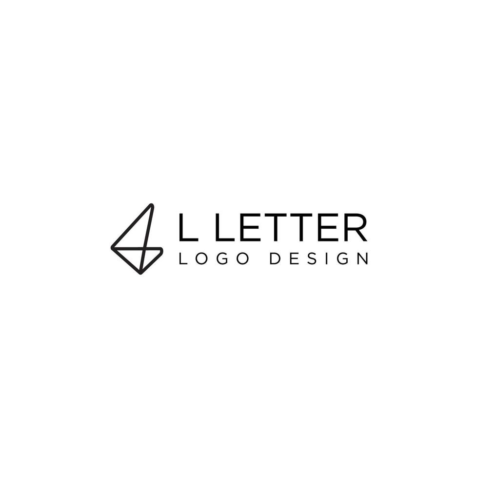 l mono linje logotyp design vektor. vektor