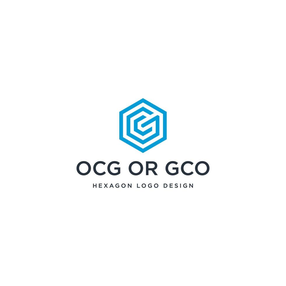 ocg eller gco logotyp design vektor