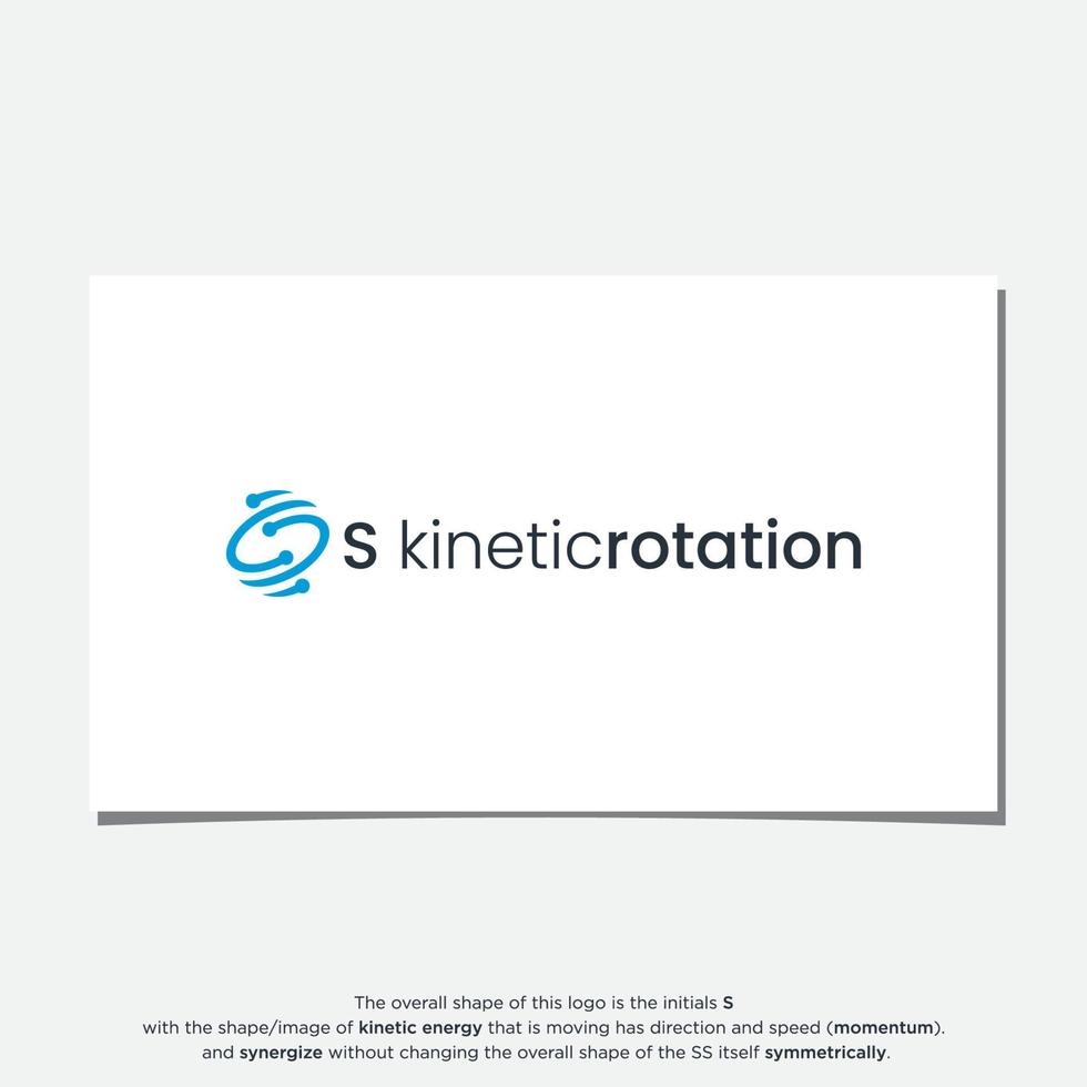 s kinetisches Rotations-Logo-Design vektor