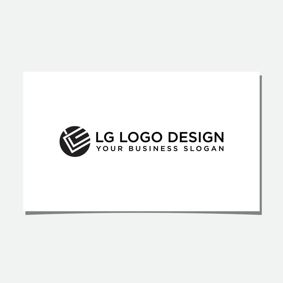 lg eller gl logotypdesign vektor