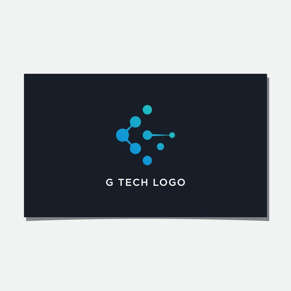 g tech logotyp design vektor