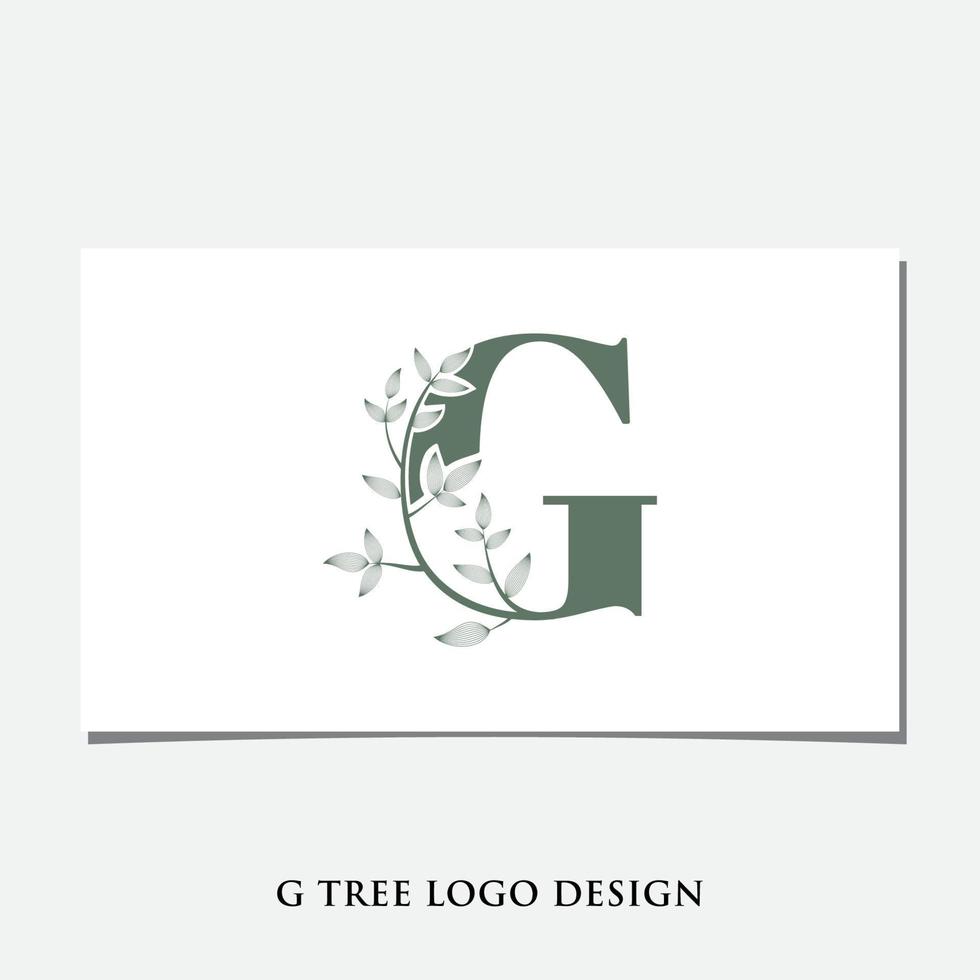 g-Zweig-Luxus-Logo-Design-Vektor vektor