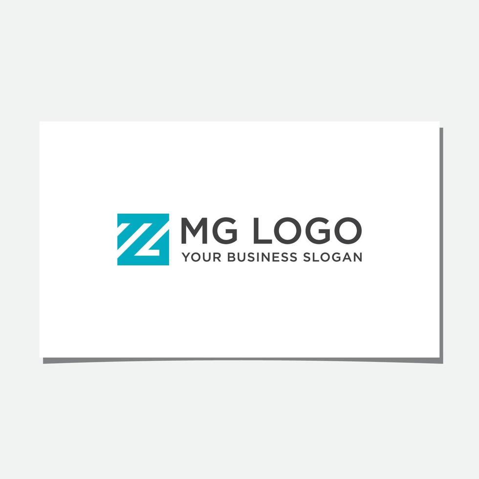 mg anfänglicher Logo-Designvektor vektor