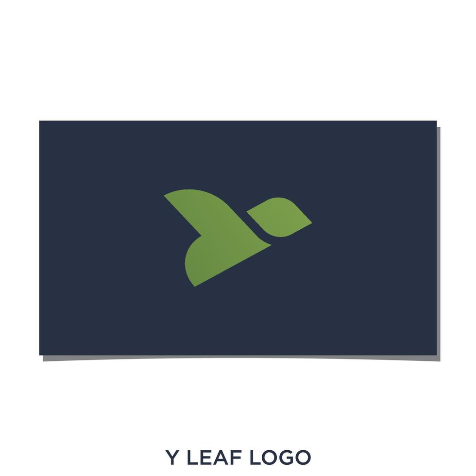 y leaf logotyp design vektor