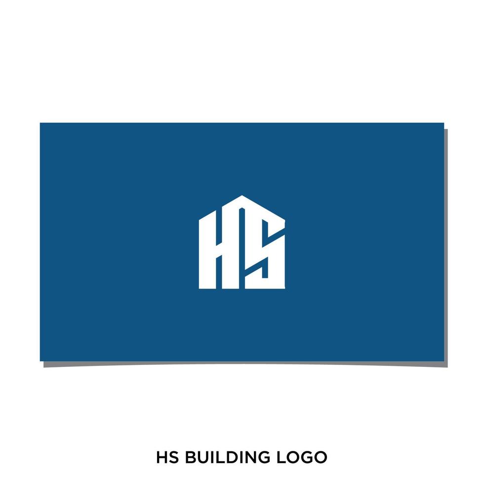 hs-Gebäude-Logo-Design-Vektor vektor