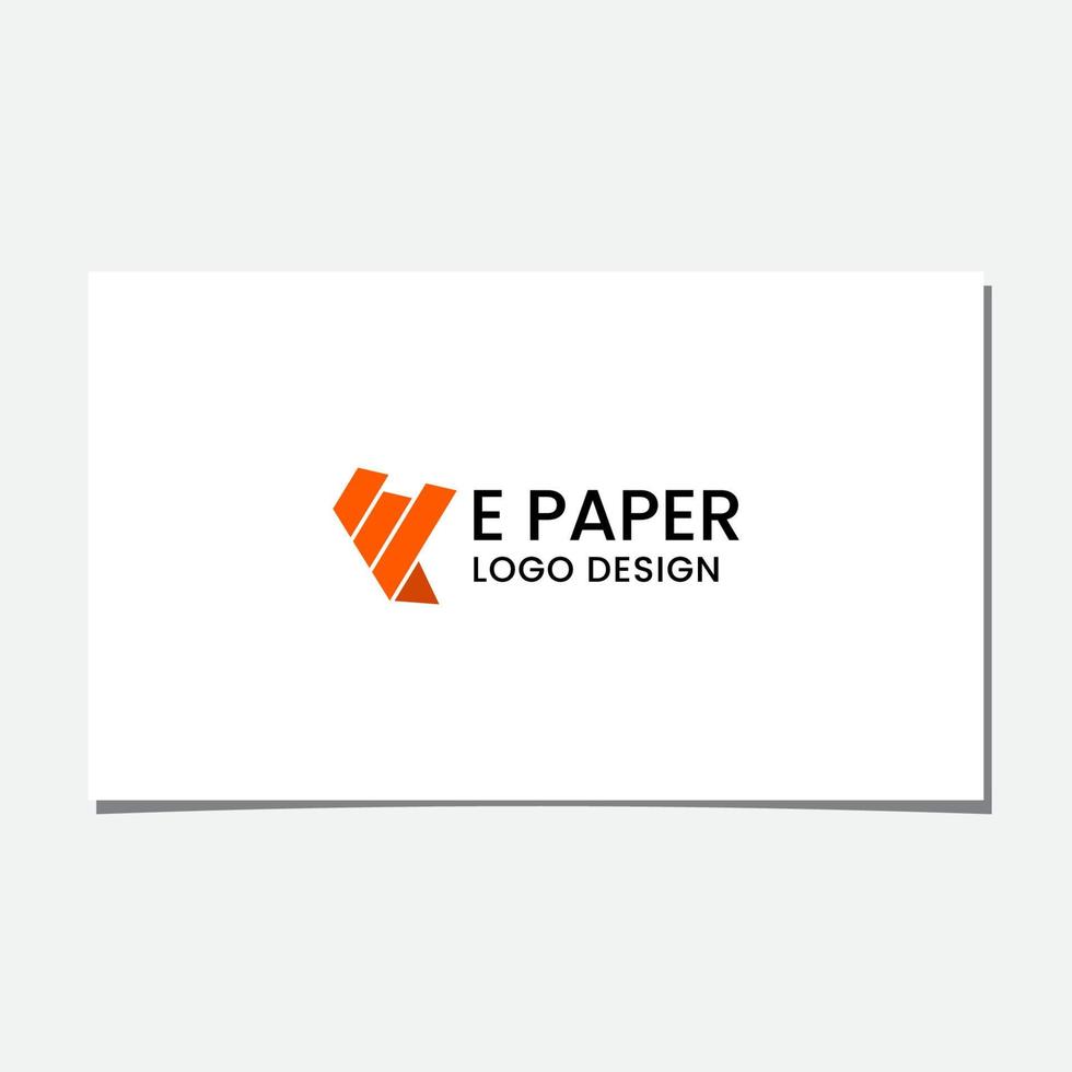 E-Papier-Logo-Design-Vektor vektor