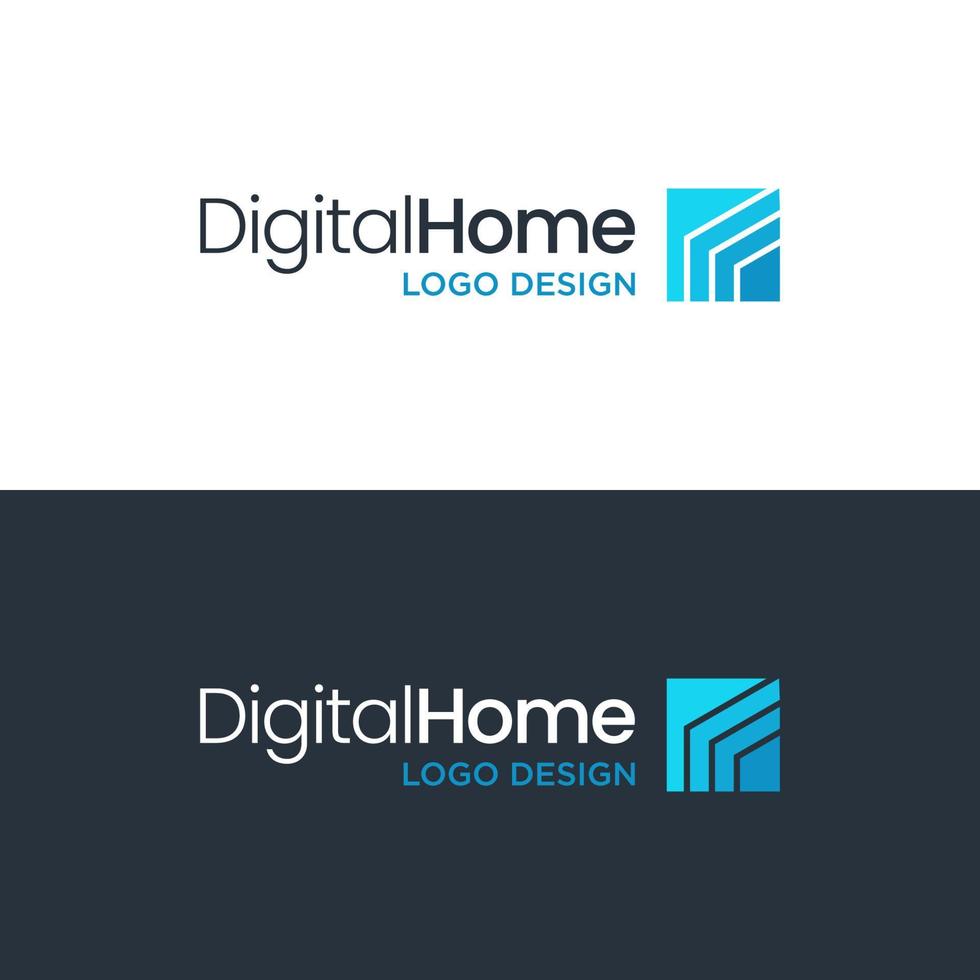 digitala takkonstruktioner logotyp design vektor
