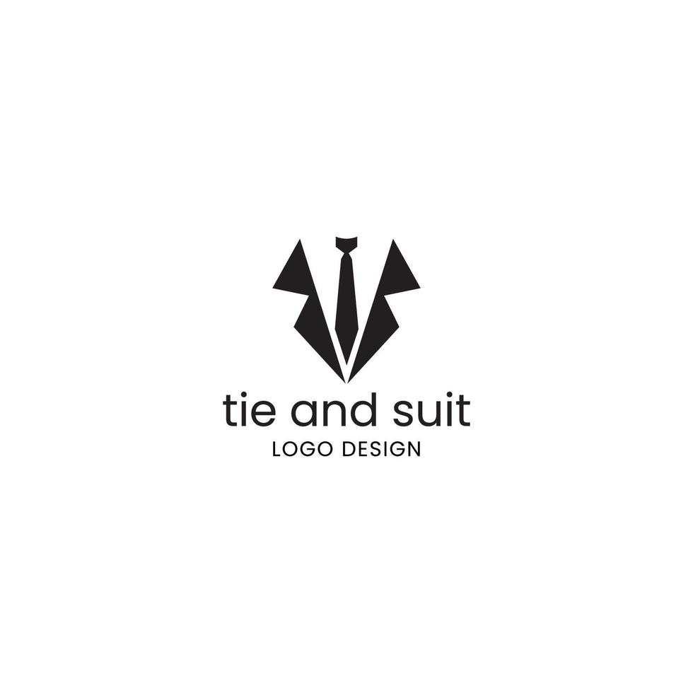 Logo-Designvektor für Krawatte und Anzug vektor