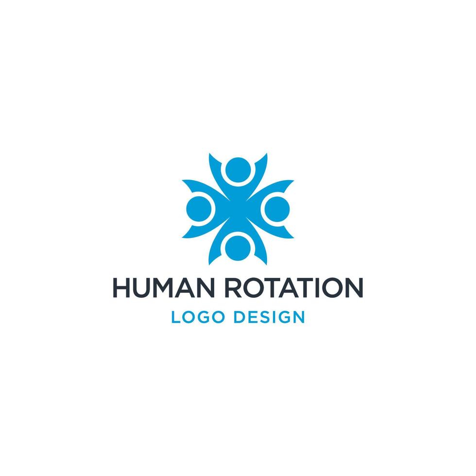 mänsklig rotation för medicinsk logotyp vektor
