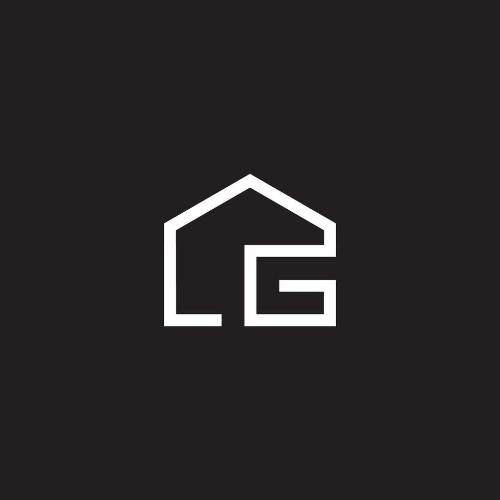 LG-Haus-Logo-Design-Vektor vektor