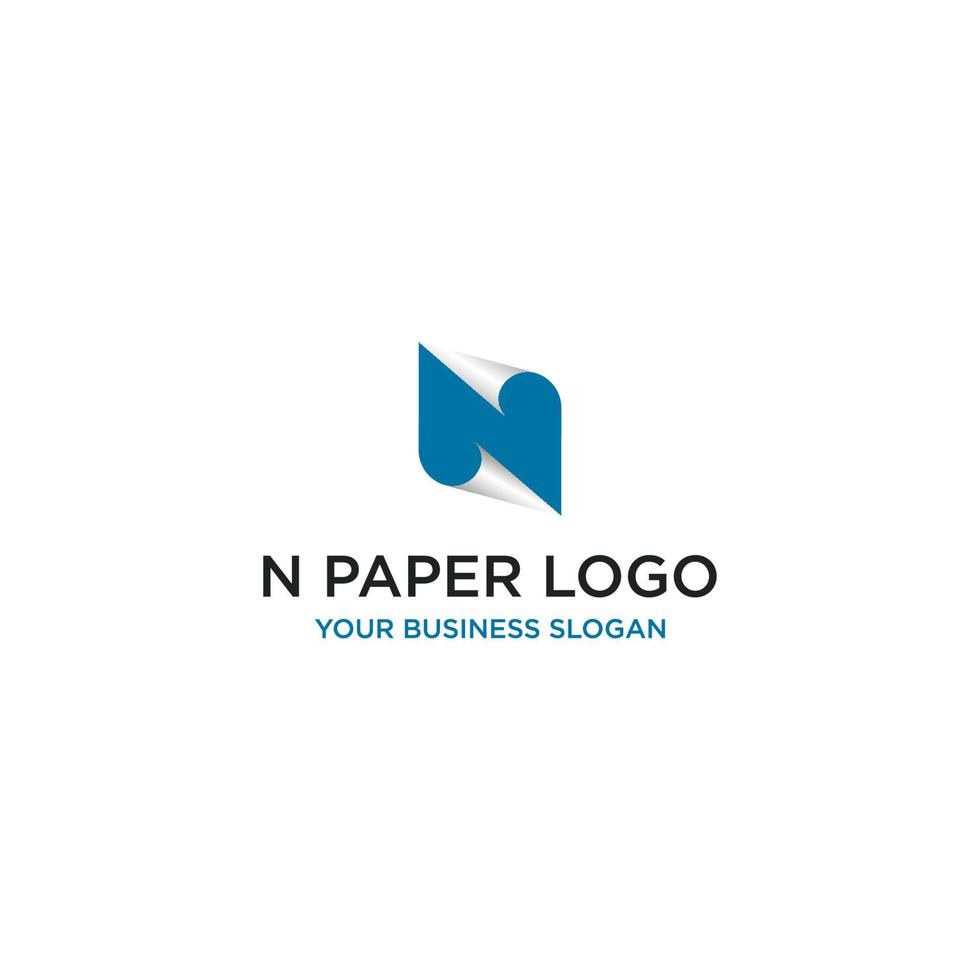 n-Papier-Logo-Design-Vektor vektor