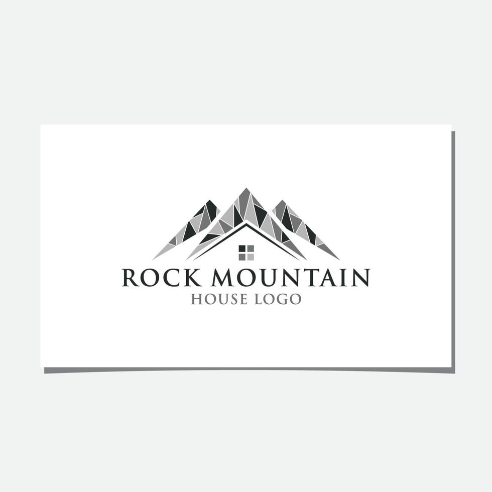 Rock Mountain House-Logo-Design vektor