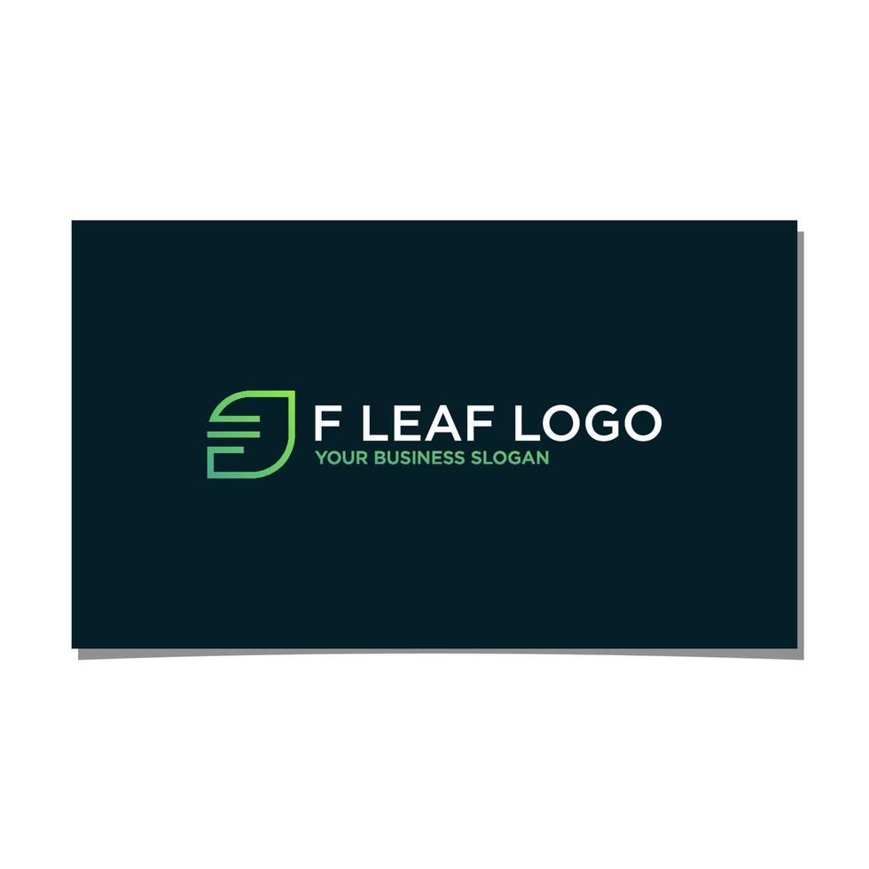 f-Blatt-Logo-Design-Vektor vektor