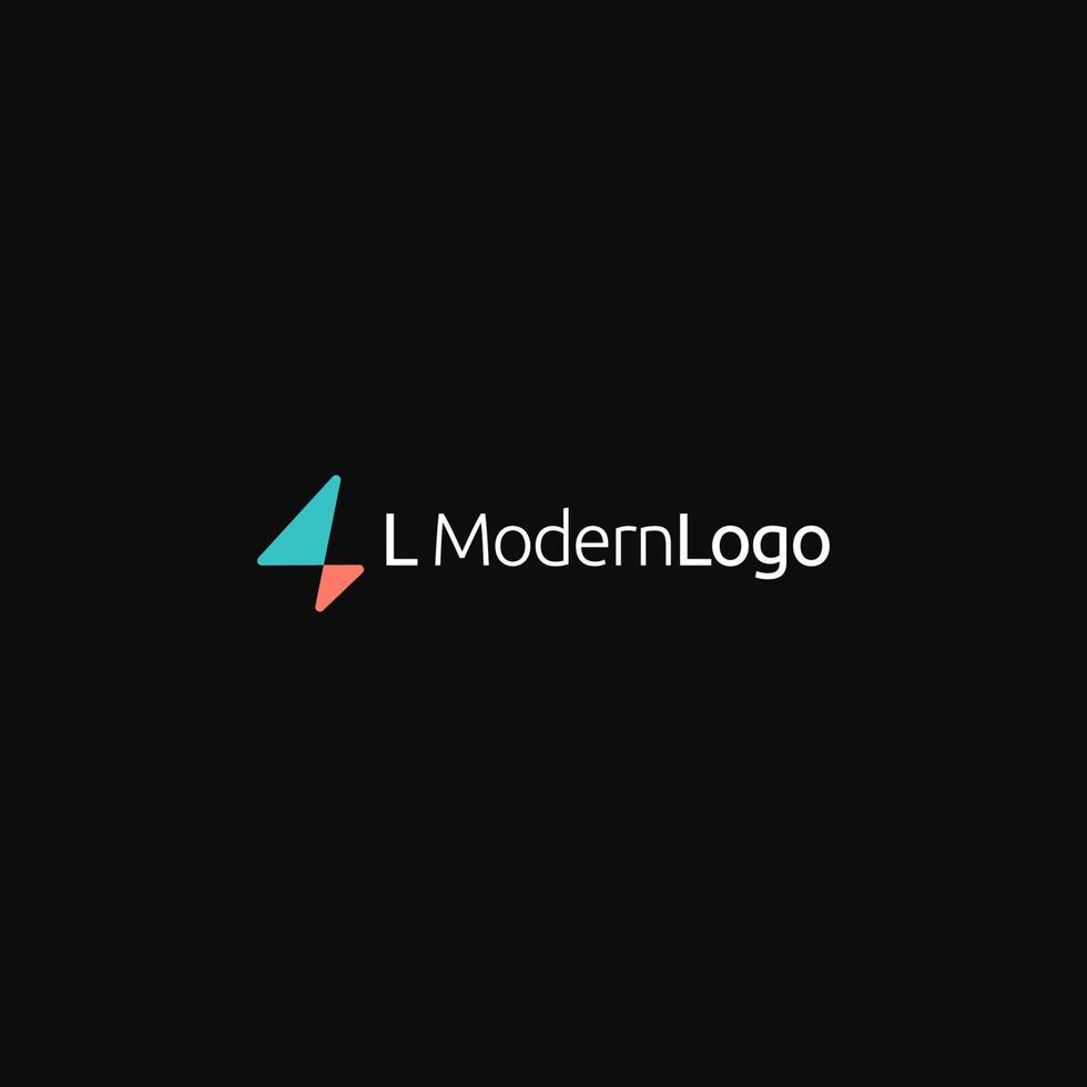 l modern logotypdesign vektor