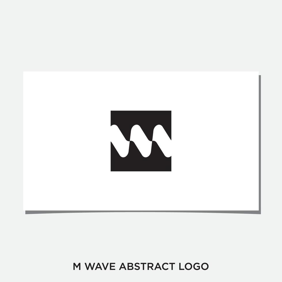 M-Welle abstrakter Logo-Design-Vektor vektor