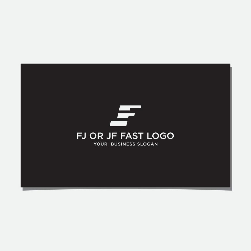 fj eller jf snabb logotypdesign vektor