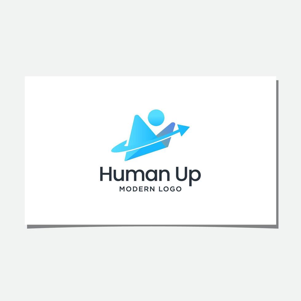 Human-Up-Logo-Design-Vektor vektor