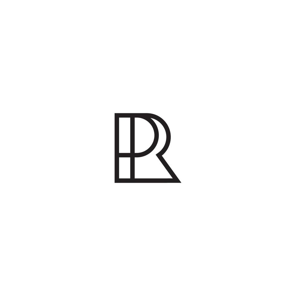 pr initial logotyp design vektor